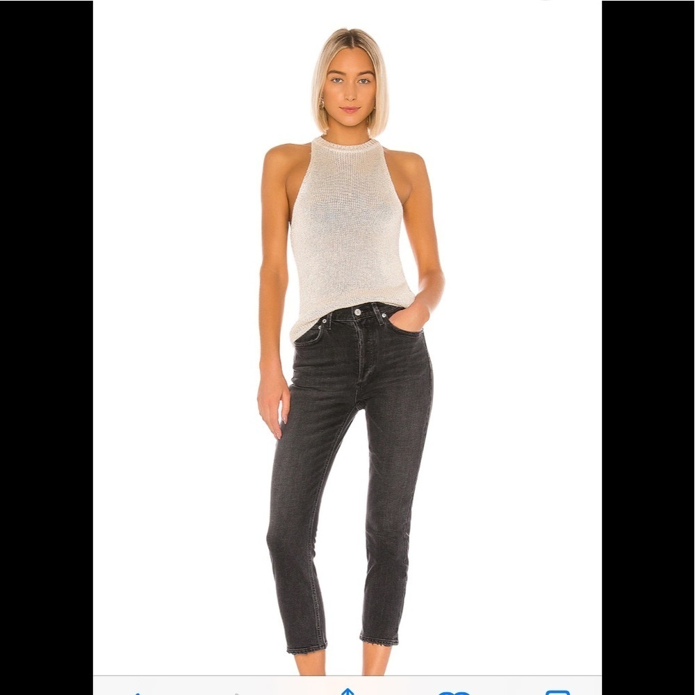 NWT AGolde Riley Hi Rise Straight Crop Progress 30